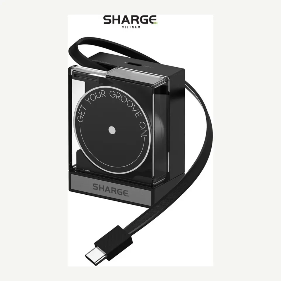 Củ Sạc Dây Rút SHARGE Retractable 65W GaN, Cáp USB-C Tích Hợp charging accessory
